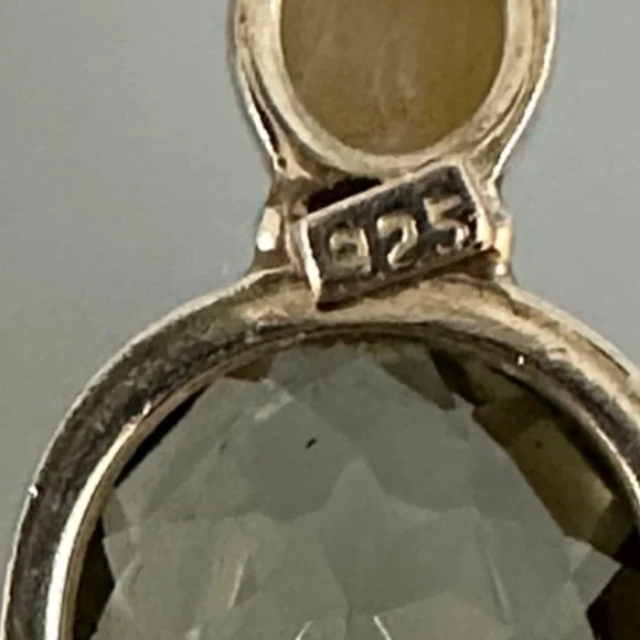 925 sterling silver FloralGreen Citrine Gemstone Pendant​